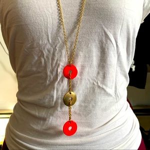 Neon pink 3 drop pendant